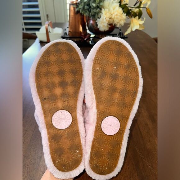 UGG Oh Yeah Slides Women’s 10 Soft Amethyst Pink Lilac Fluffy Slingback Sandals - Picture 5 of 13